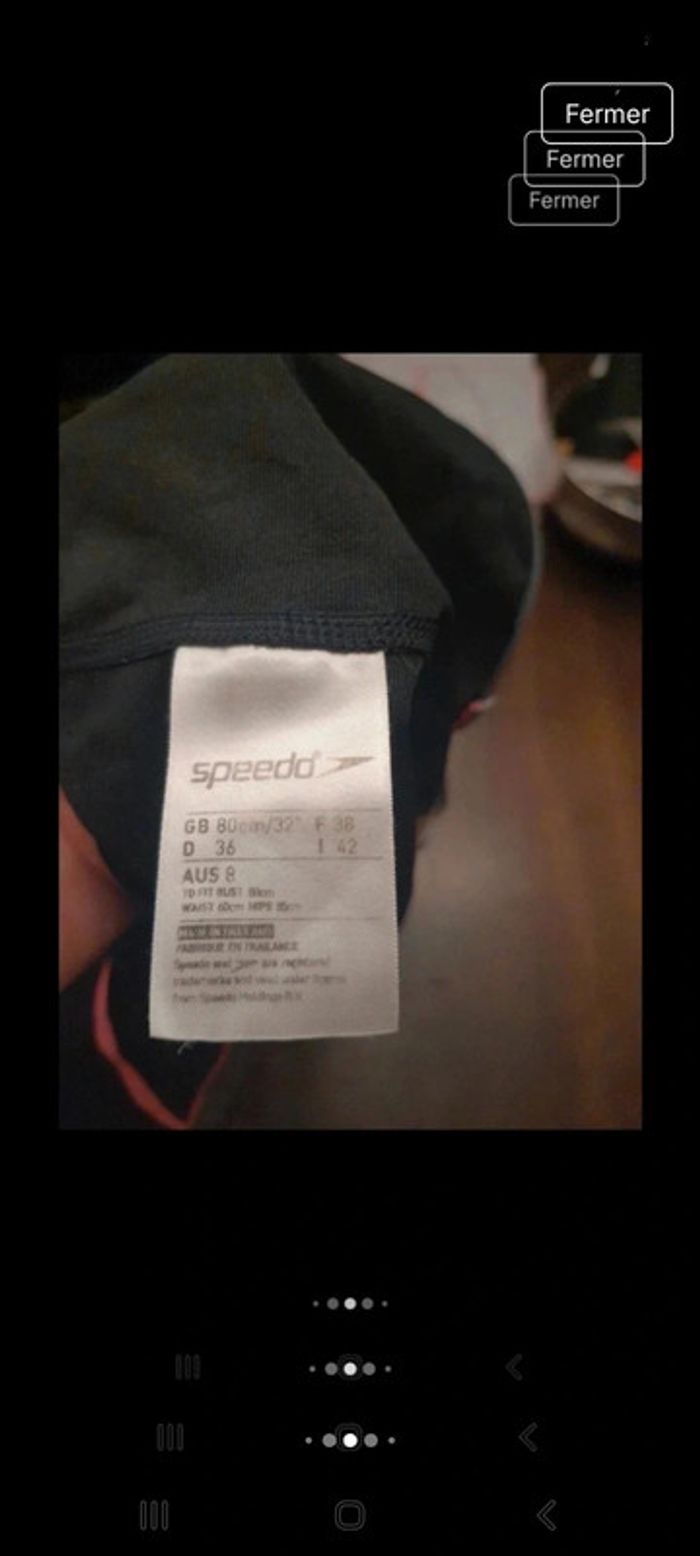 Jolie Maillot de bain noir Speedo fr 38 - photo numéro 12