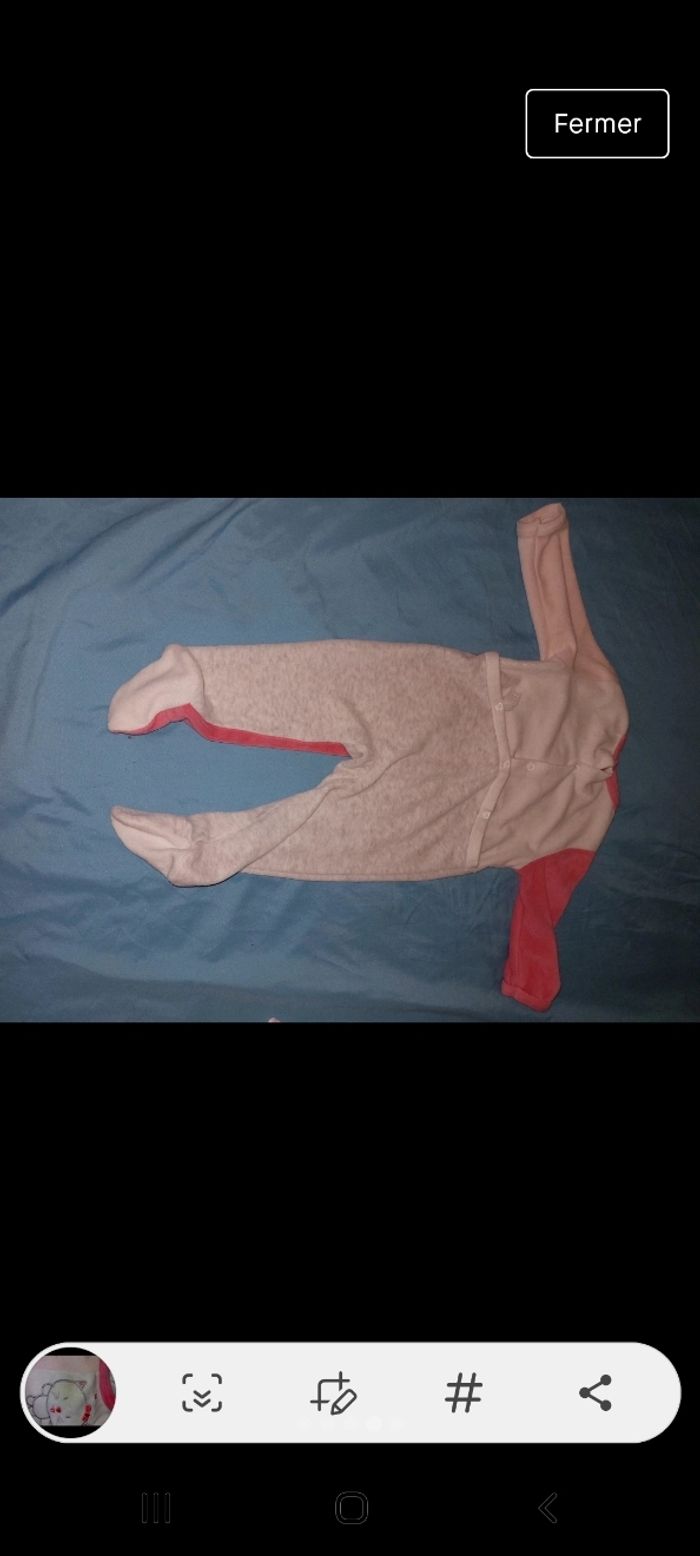 Pyjama fille style velour 1 pièce - photo numéro 4