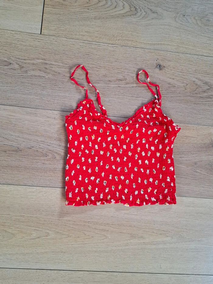Débardeur Crop top rouge pimkie 36