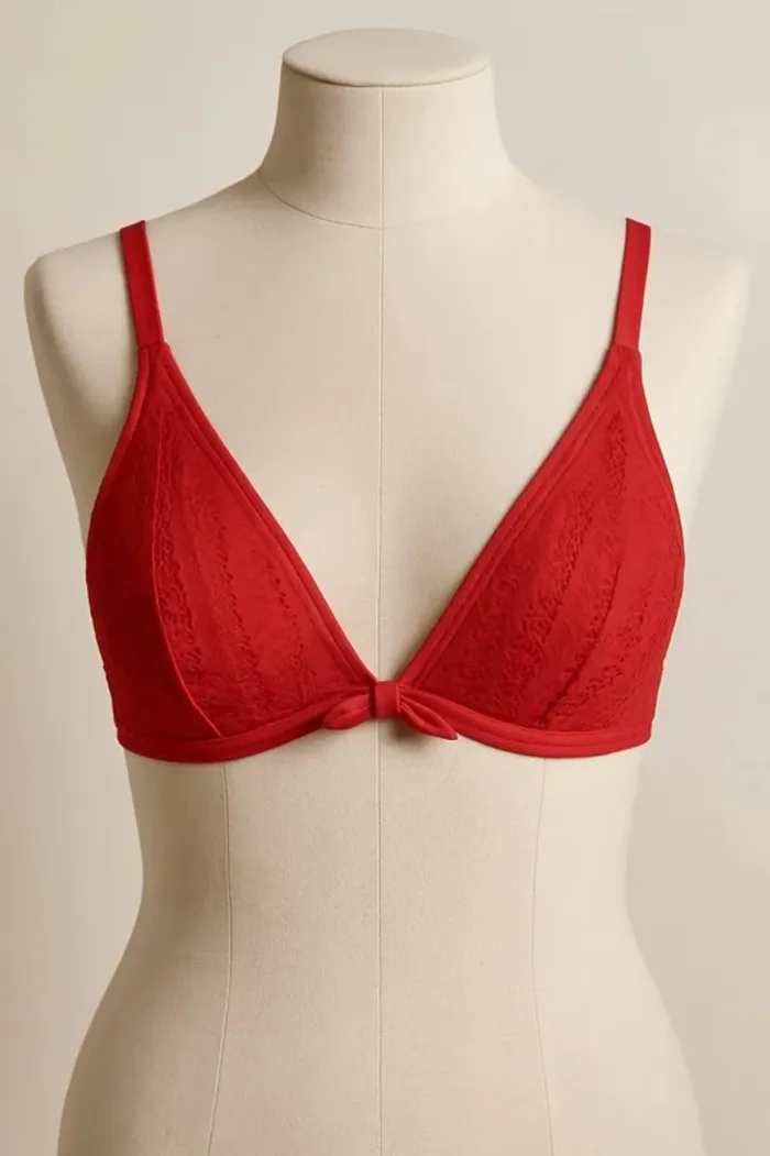 Soutien-Gorge rouge avec paillette sans armature Yamamay Taille 85 A - photo numéro 2