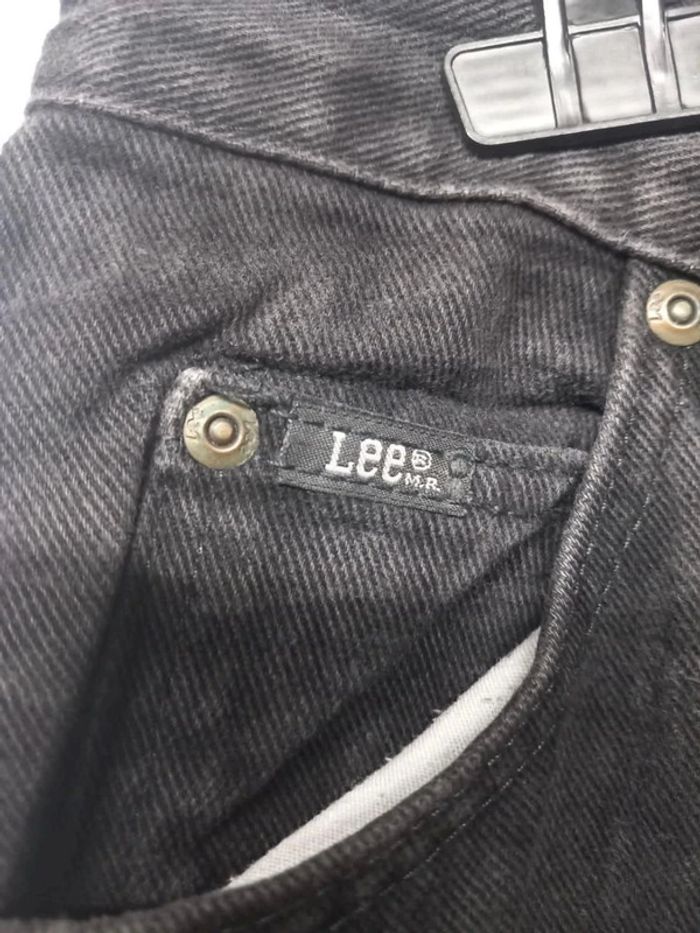Jeans taille haute Lee Noir en coton - photo numéro 4