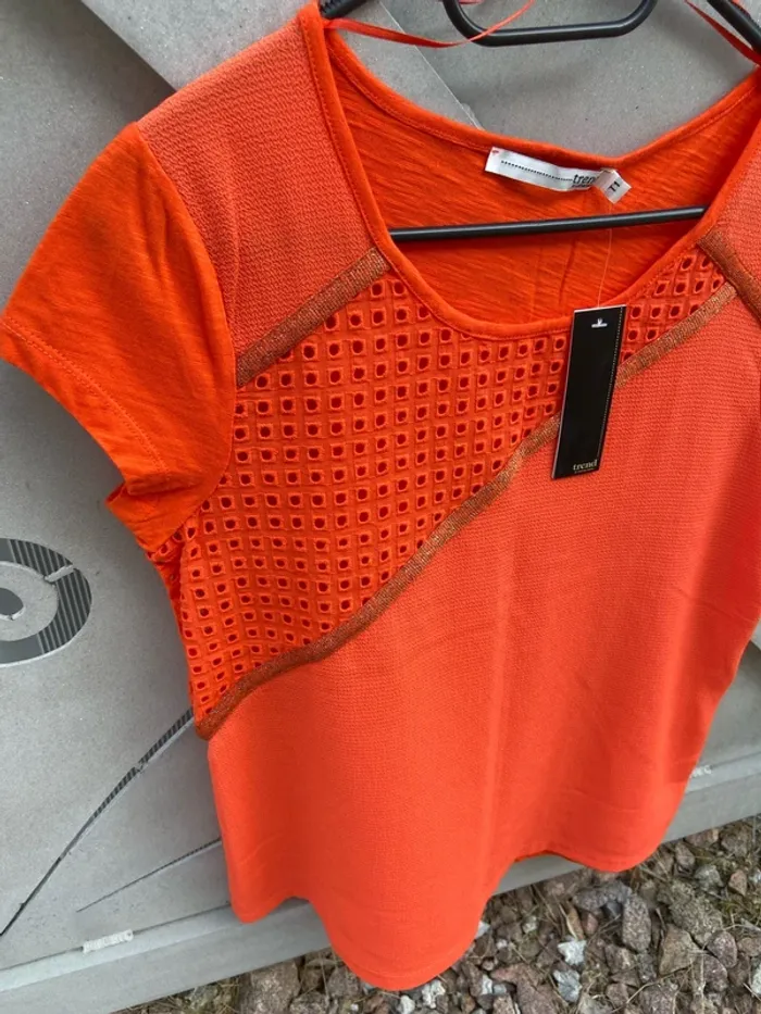T-shirt à manches courtes Orange Captain Trend - photo numéro 3