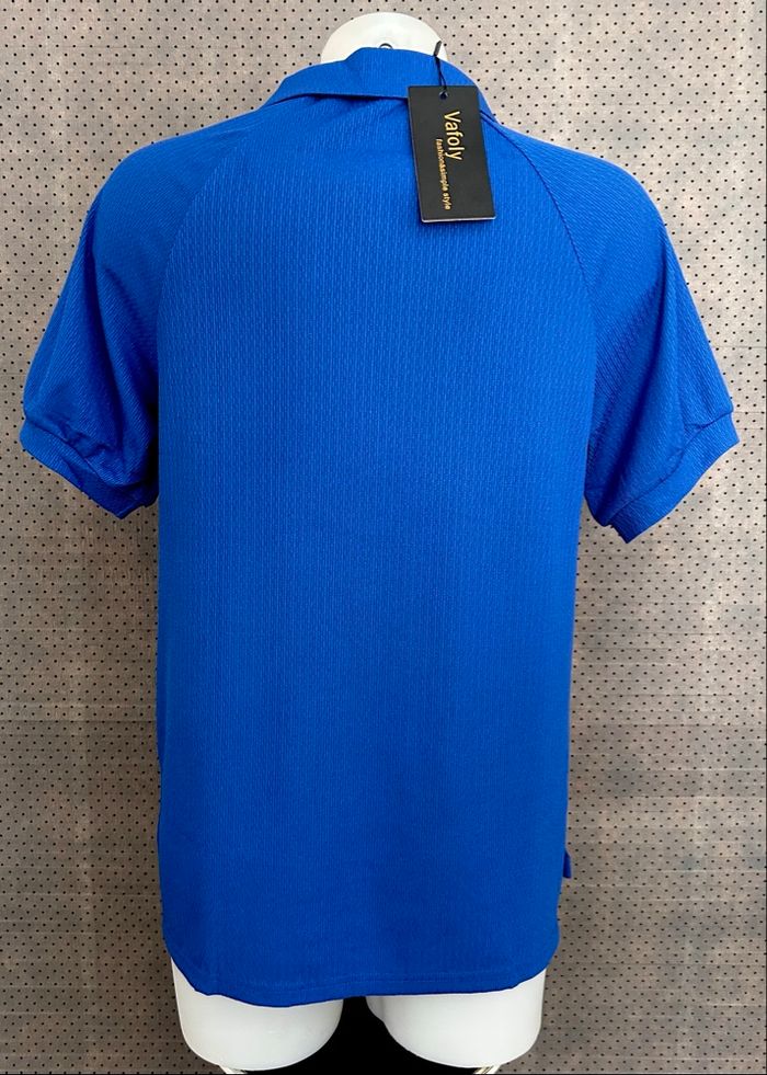 T-shirt a manches courtes couleur bleu - photo numéro 3