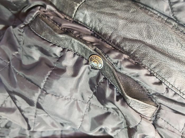 Blouson en cuir matelassé Schott NYC taille S - photo numéro 8