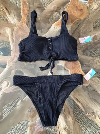 Maillot de bain 2 pièces noir Ardene femme