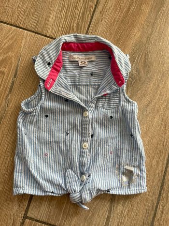 Chemise sans manche à nouer