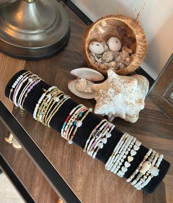 Set de bracelets en acier inoxydable et perles naturelles / perles d’eau douce – au choix