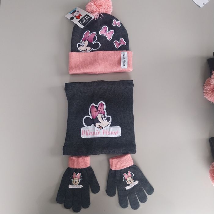 Ensemble minnie bonnet + cache cou + gants