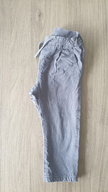 Pantalon bébé gris blanc, doublure, taille 12 - 18 mois, H&M