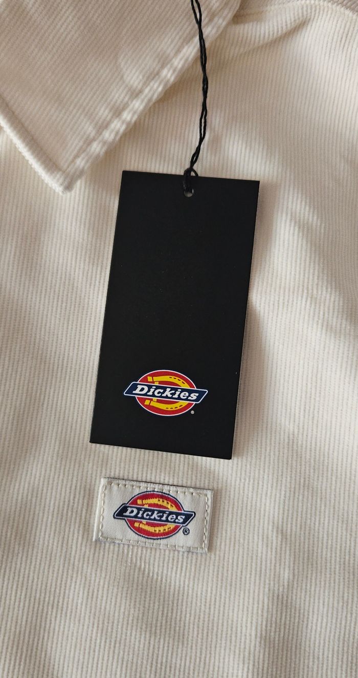 Chemise / surchemise Dickies Wilsonville velours côtelé blanc crème – taille S neuve - photo numéro 9