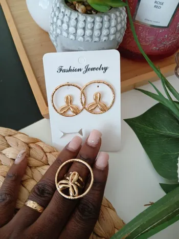 Ensemble Bague et boucles d'oreilles🎉🎁