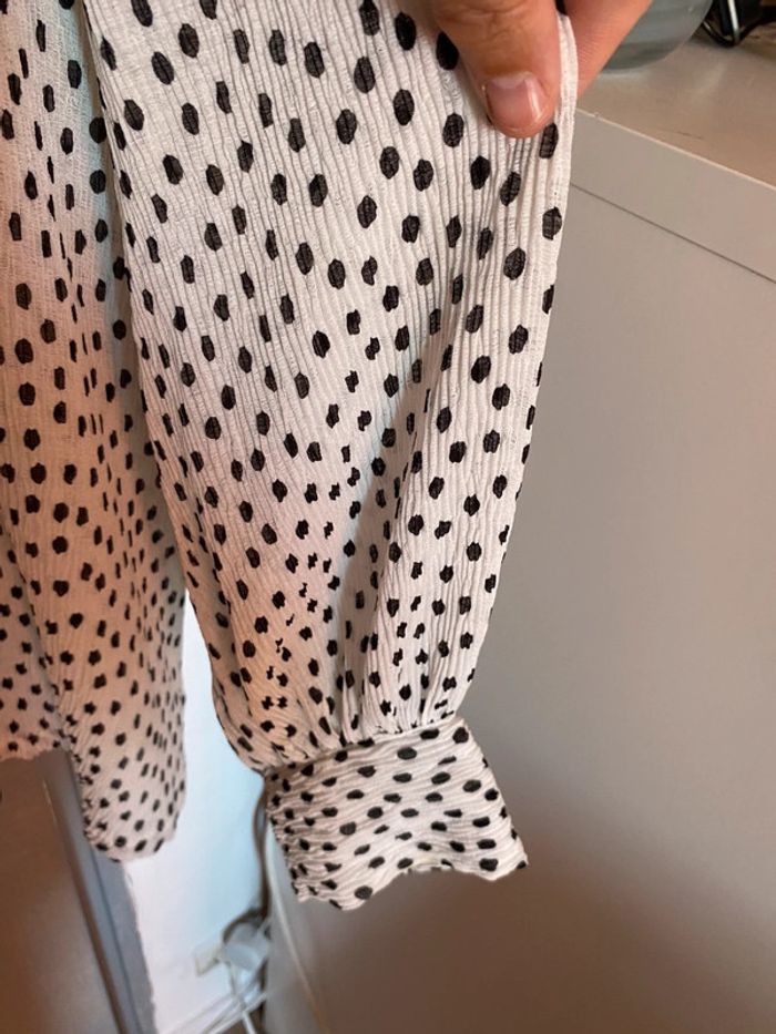 Blouse blanche à pois - photo numéro 6