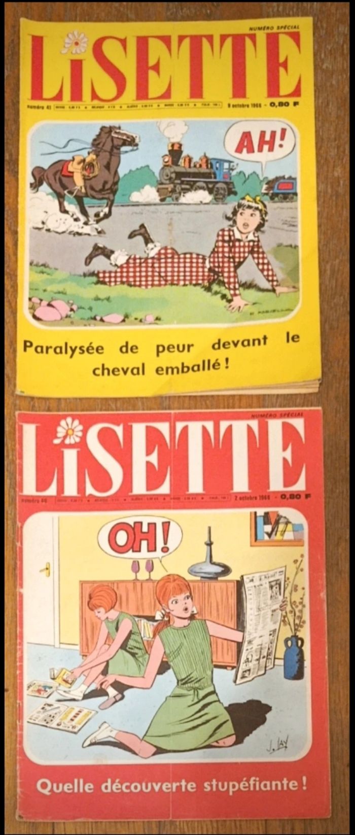 Lot de 2 magazines Lisette 1966 N°40 et 41 vintage - photo numéro 2