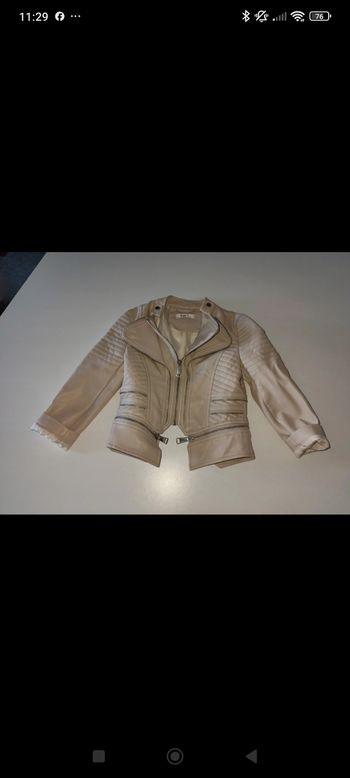 Veste simili cuir fille 4 ans