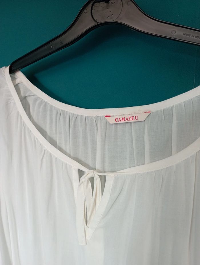 Blouse manches chauve-souris crème - photo numéro 3