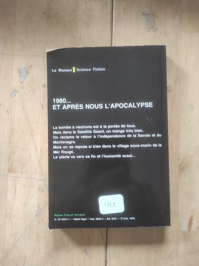 Lendemains incertains Olivier Sprigel Le Masque SF 1978 - photo numéro 3