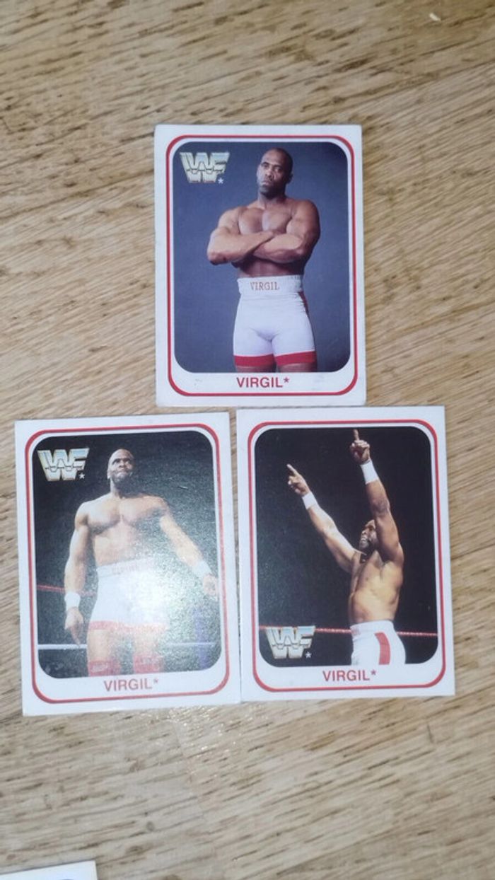 Lot carte 1991 Merlin WWF Italian Virgil Wrestling Trading Cards