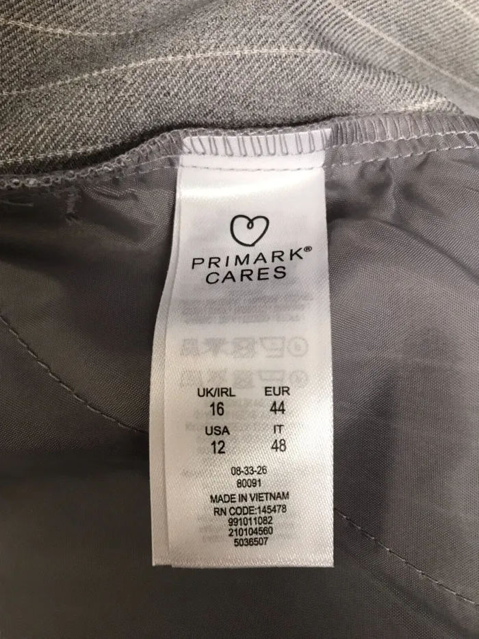 Pantalon ligné gris et blanc Primark - Taille 44 - photo numéro 5