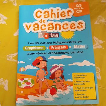 Cahier de vacances -  GS vers  CP