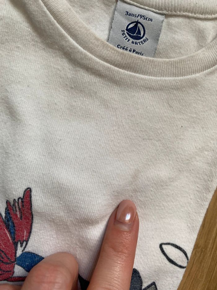 Lot de deux t shirts manches courtes tricot de peau petit bateau - photo numéro 7