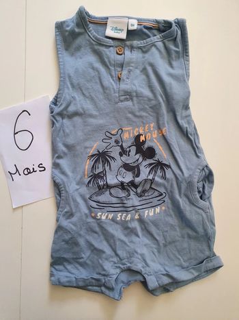 Combi short / pyja short mickey, 6 mois