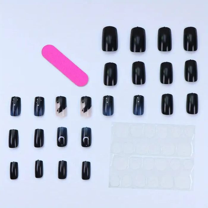 🖤 Faux ongles Halloween Mystiques – 24 pièces pour un look félin & envoûtant 🌕🐾 - photo numéro 3