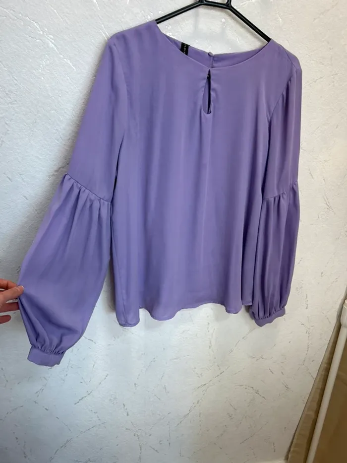 Top femme blouse femme chemisier femme lila taille 38 M