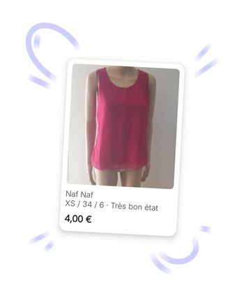 💜 Blouse Taille XS 34 Naf naf #emyfleury_34femme