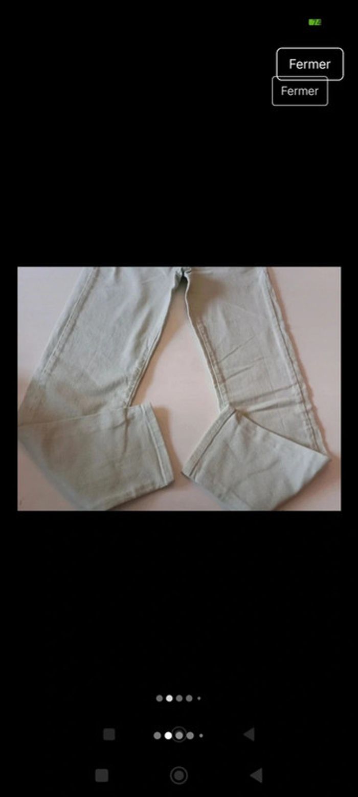 Pantalon jeans femme Stradivarius taille 34 coupe droite - photo numéro 2