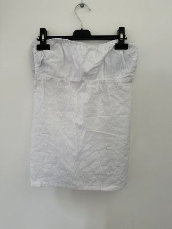 Top volcom blanc ajouré