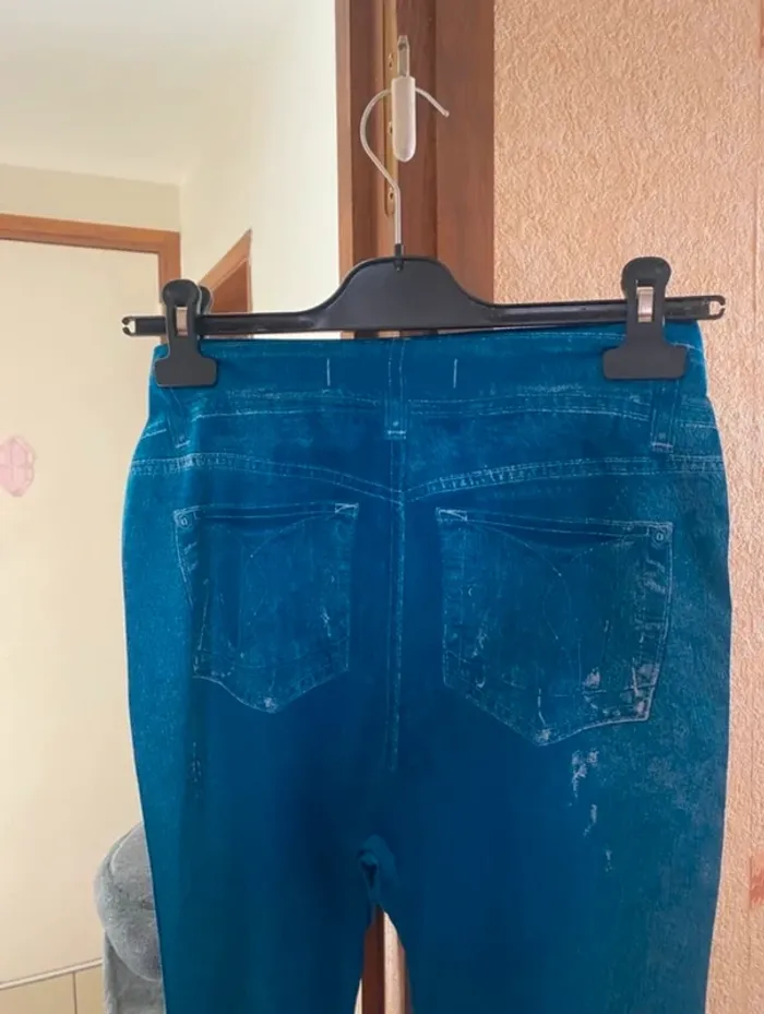 Leggings effet jeans bleu destroy – Taille XXL – Marque OSE – Très bon état - photo numéro 5