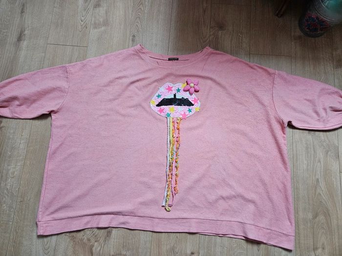 Sweat oversize bouche sequins T.54 - photo numéro 10
