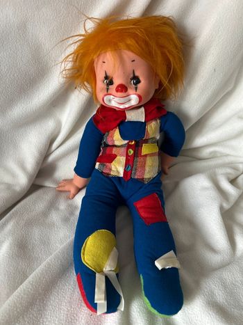 Poupée clown vintage Toyse – Made in Spain – Années 70/80