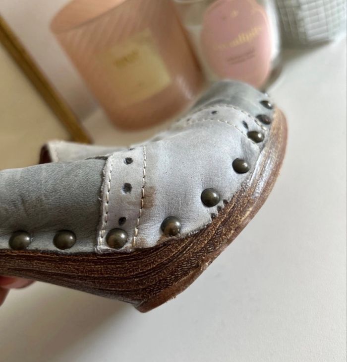 Talon sabot bleu Les Tropeziennes vintage - photo numéro 10