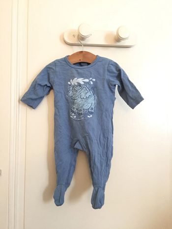 Pyjama léger bleu Éléphant Tex baby - 3 mois
