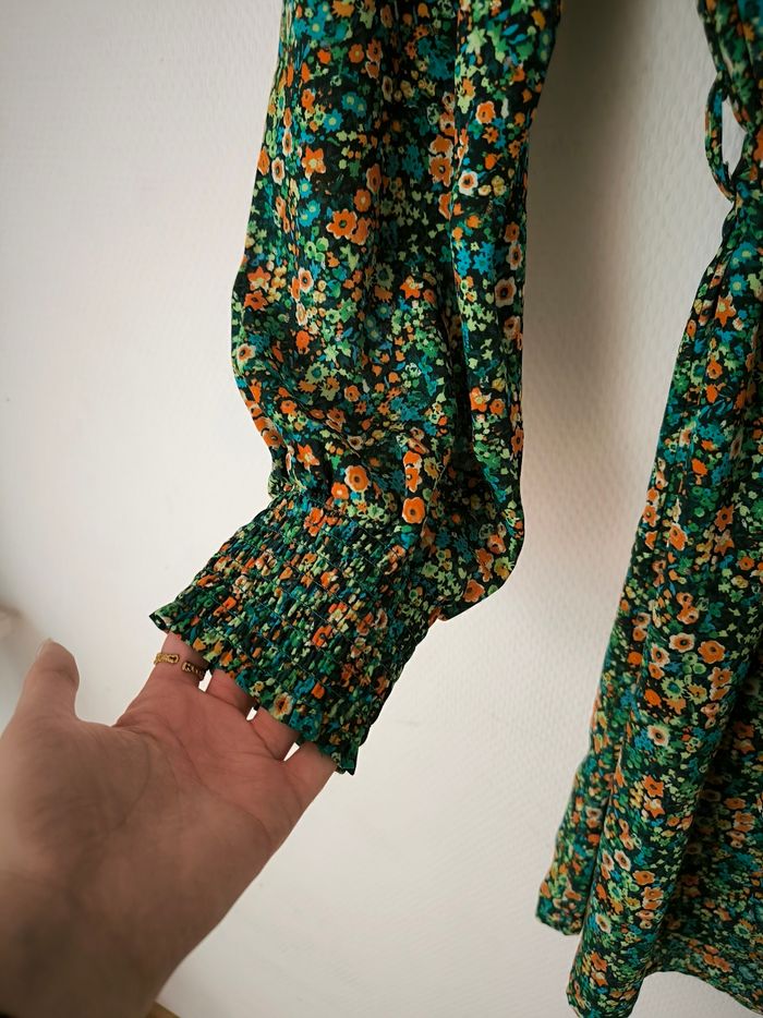 Robe verte à motif fleur Gémo taille 40 - photo numéro 5