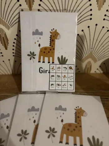 Affiches “Animaux de la Savane” pour chambre enfant