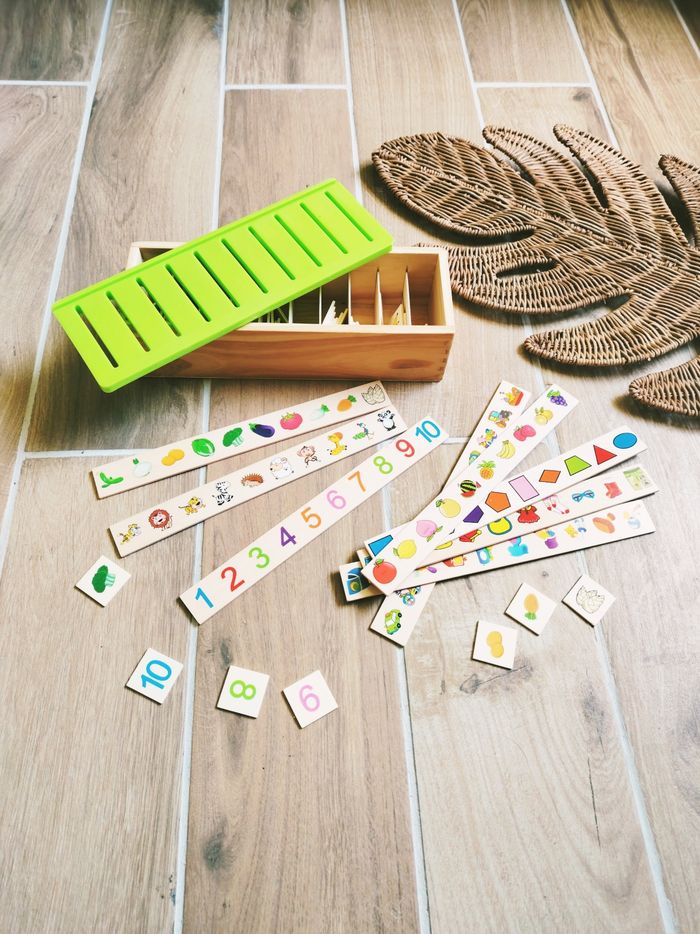 🌈Coffret Ma boîte de tri Montessori en bois