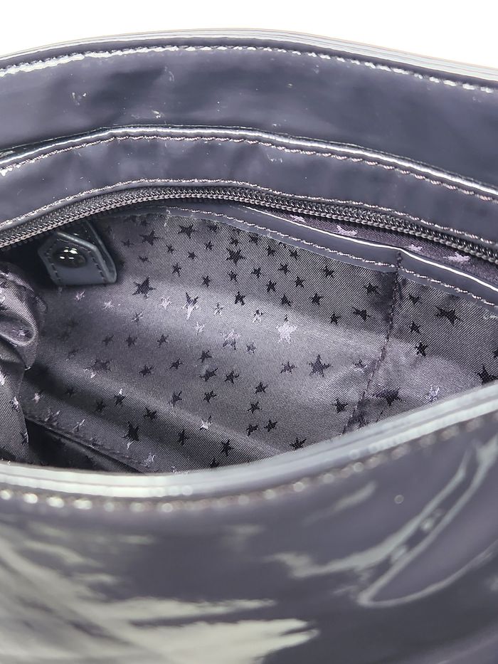 Sac à Main Thierry Mugler Vintage en Cuir Verni Violet - photo numéro 8