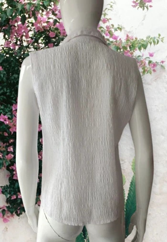 Blouse tunique chemise gaufrée - photo numéro 4