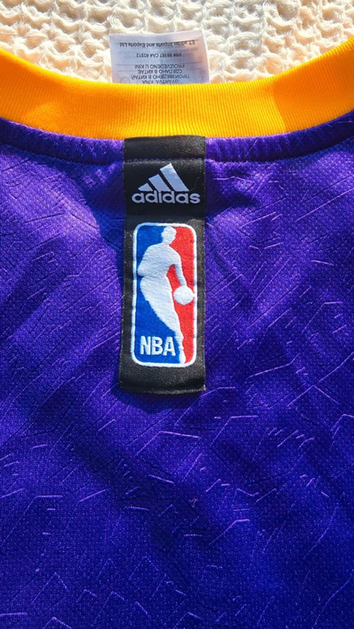 Maillot basket lackers adidas original neuf taille M - photo numéro 3