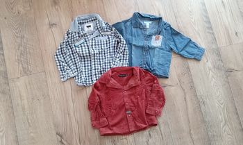 Lot de 3 chemises manches longues bébé garçon 18 mois