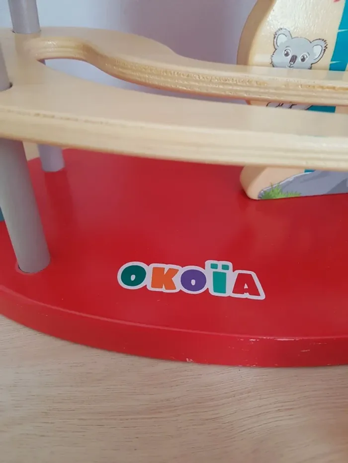 Okoïa, toboggan à balle panda en bois - photo numéro 2