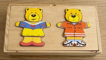 Puzzle en bois habiller les ours 