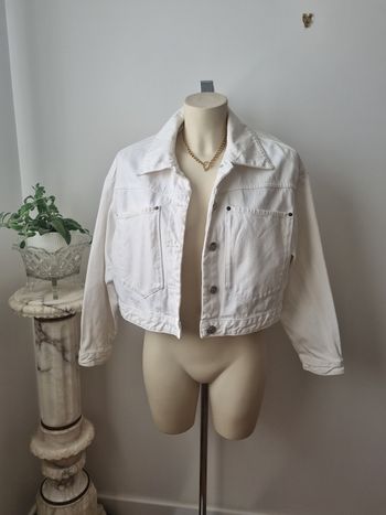 Veste en jeans Zara crop oversize