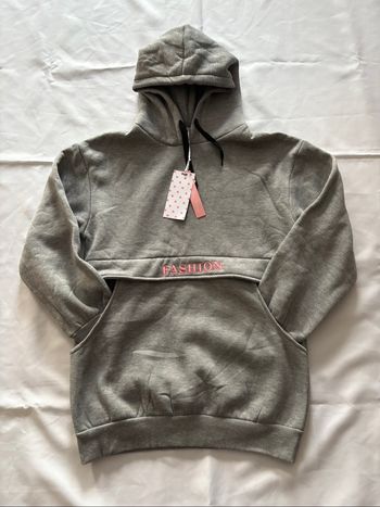 Sweat à capuche avec poches et détail cousu rose - Miss Brum - 12 ans/152 cm