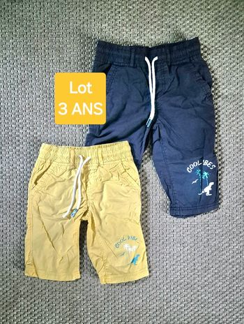Lot de 2 bermudas shorts garçon - 3 ans
