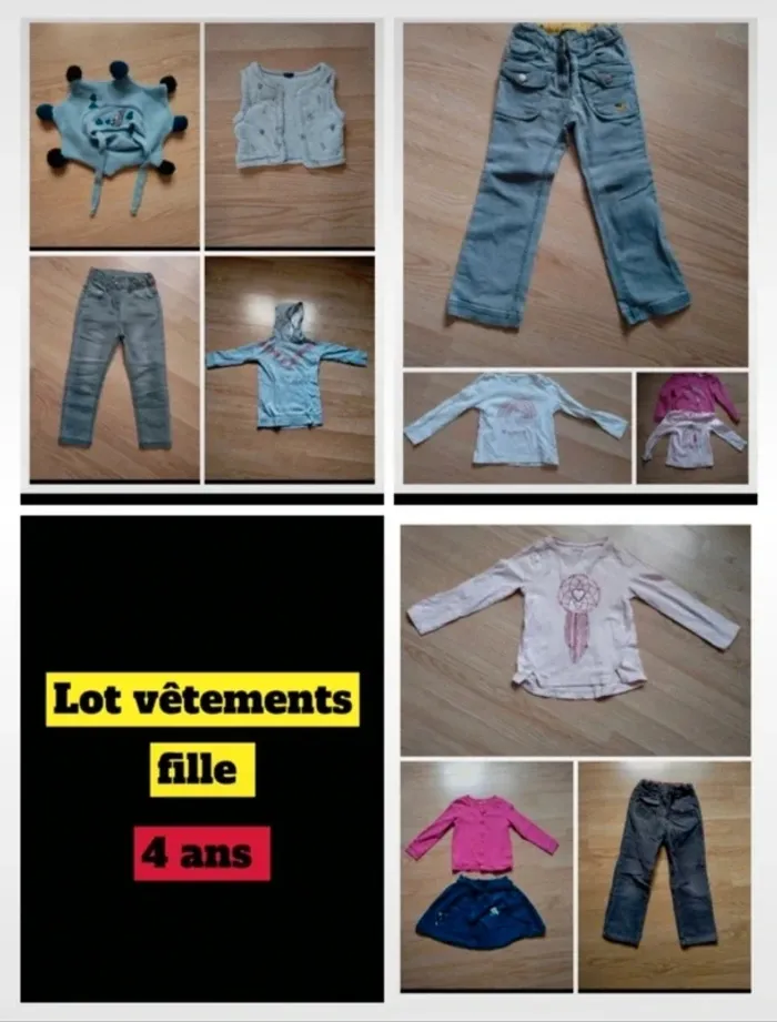Lot vêtements fille. Hiver. 
Taille 4 ans