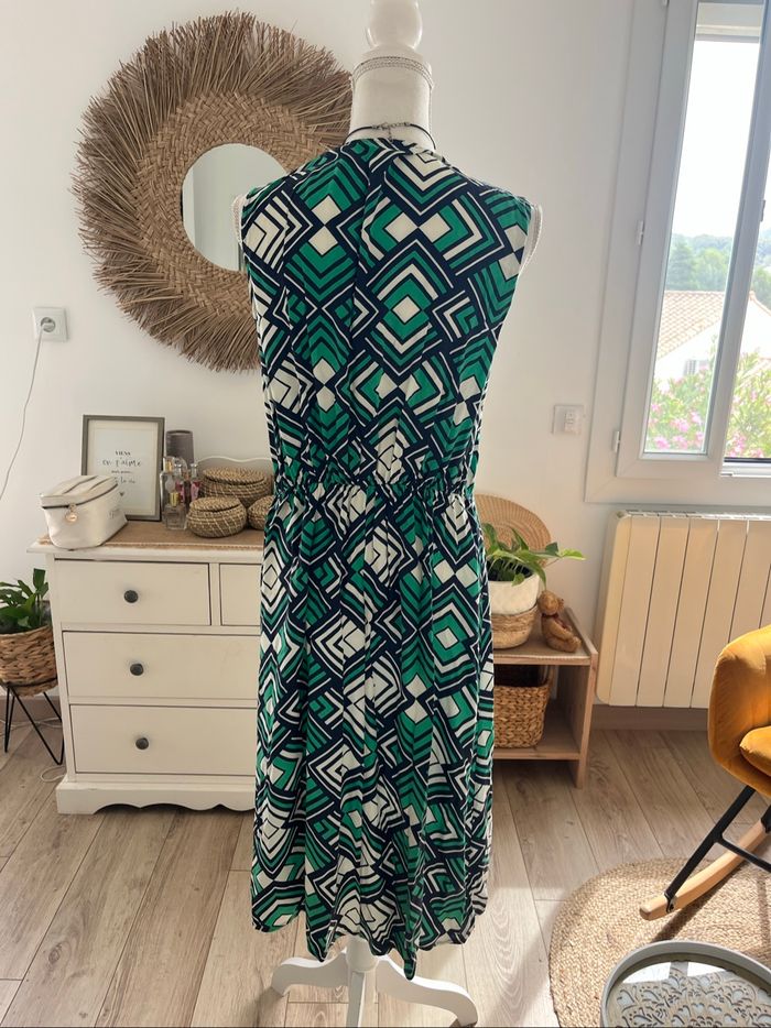 Robe longue fluide légère imprimée sans manches Jacqueline Riu taille 46 - photo numéro 3