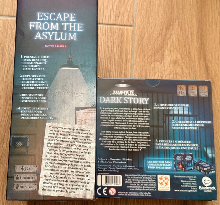 Escape Game « Escape from The Asylum » et « Unfold : Dark Story » Neuf - photo numéro 3